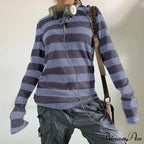 Enchanting Edgy Knit Oversized Banded Long Sleeve Crewneck Knit Top