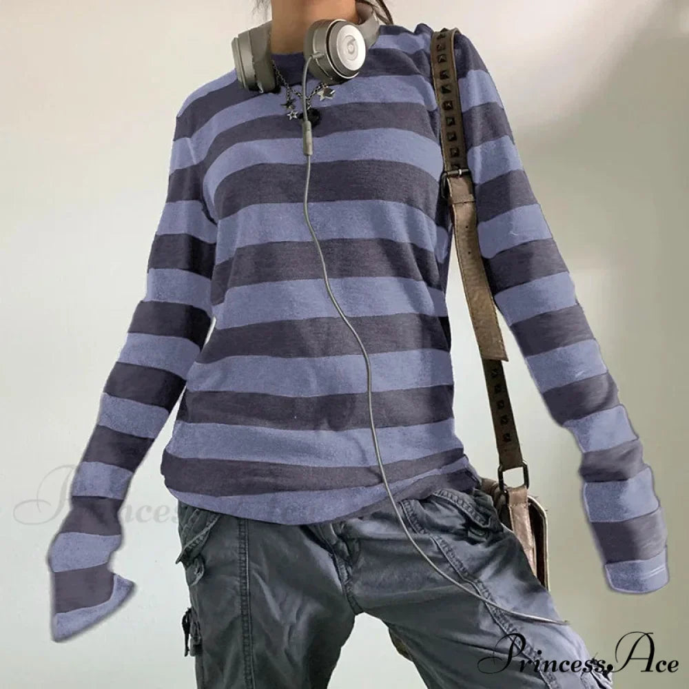 Enchanting Edgy Knit Oversized Banded Long Sleeve Crewneck Knit Top