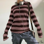 Enchanting Edgy Knit Oversized Banded Long Sleeve Crewneck Knit Top