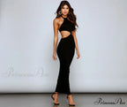 Endless Summer Stylish Halter Cutout Dress