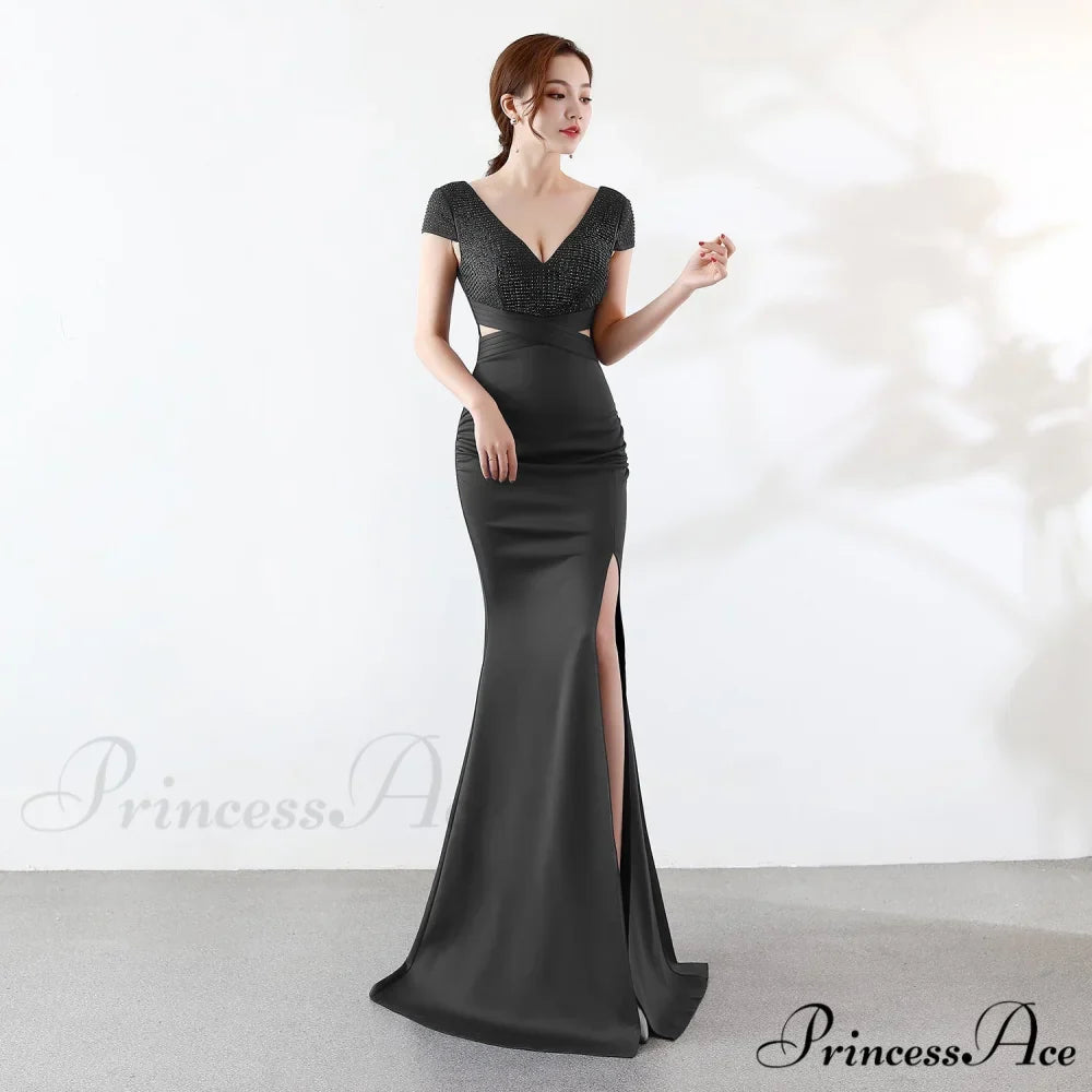 Eremi slim fit Charming long fishtail dress