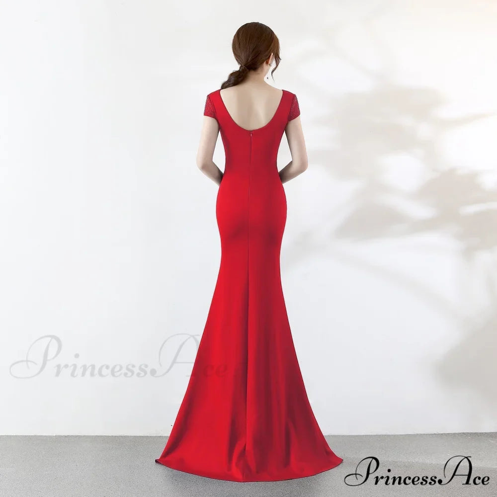 Eremi slim fit Charming long fishtail dress