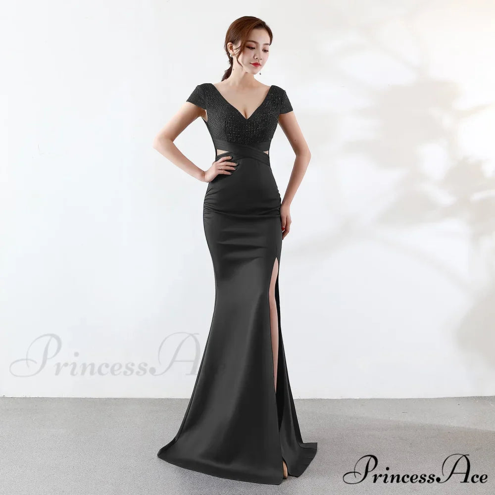 Eremi slim fit Charming long fishtail dress