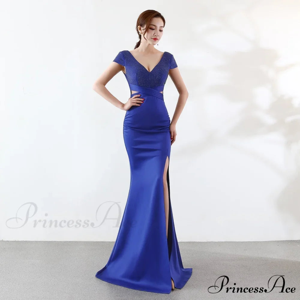 Eremi slim fit Charming long fishtail dress