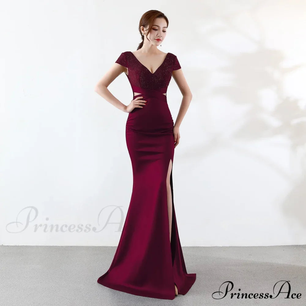 Eremi slim fit Charming long fishtail dress