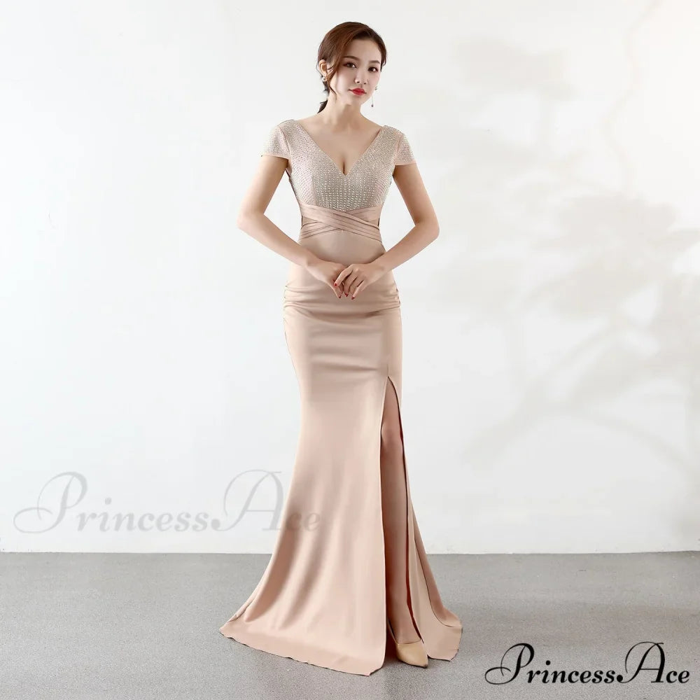 Eremi slim fit Charming long fishtail dress