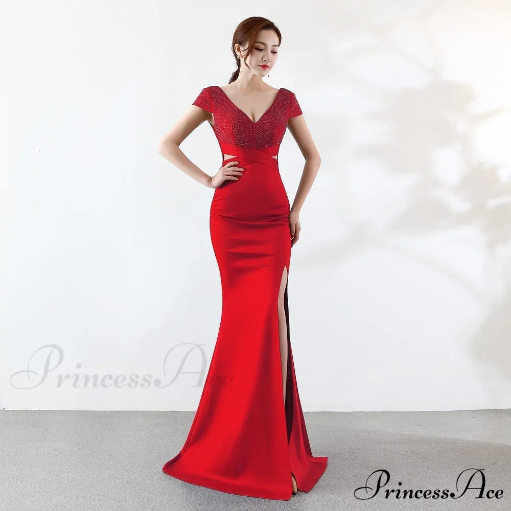 Eremi slim fit Charming long fishtail dress