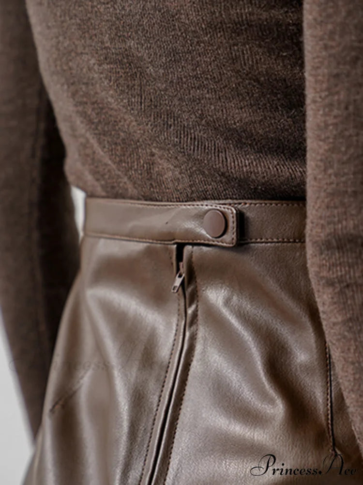 Eternity Nightshade Graceful PU Leather Skirt