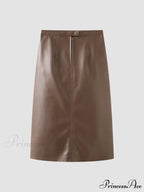 Eternity Nightshade Graceful PU Leather Skirt