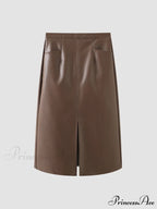 Eternity Nightshade Graceful PU Leather Skirt