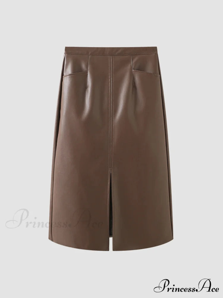 Eternity Nightshade Graceful PU Leather Skirt