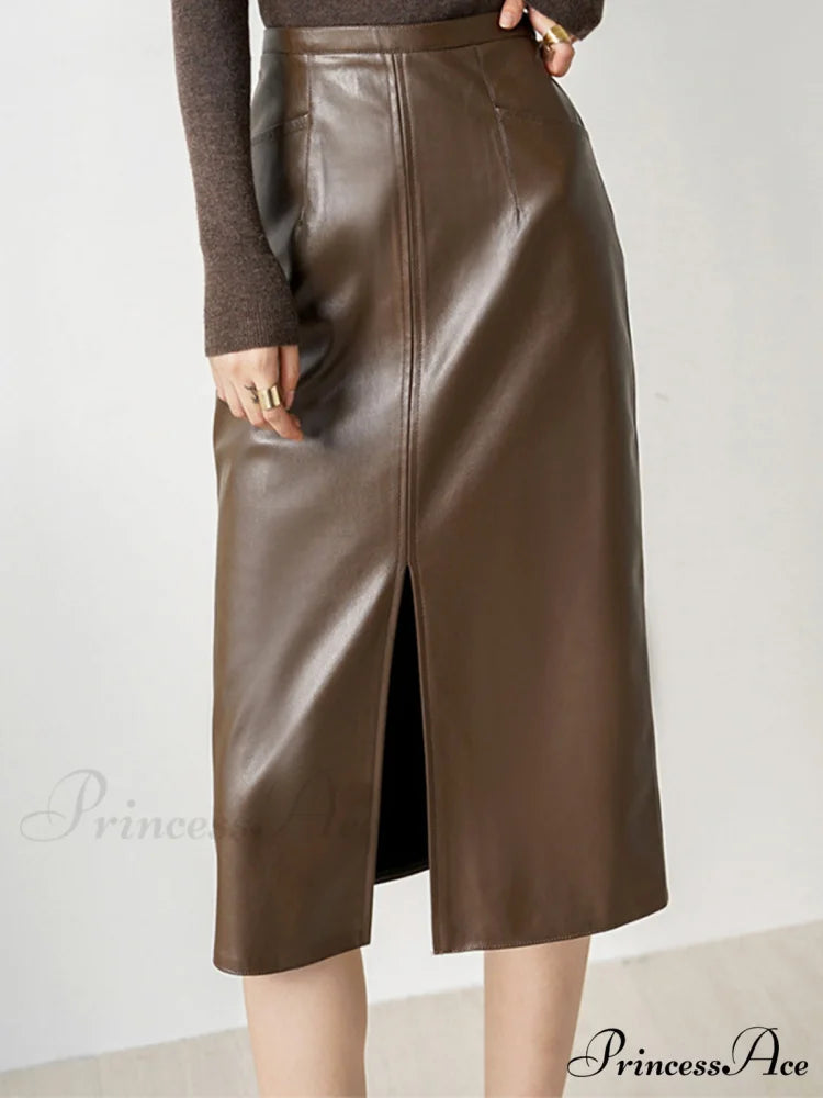 Eternity Nightshade Graceful PU Leather Skirt
