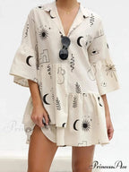 Ethnic Style Loose Charming Shirt Short Dress