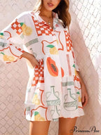 Ethnic Style Loose Charming Shirt Short Dress