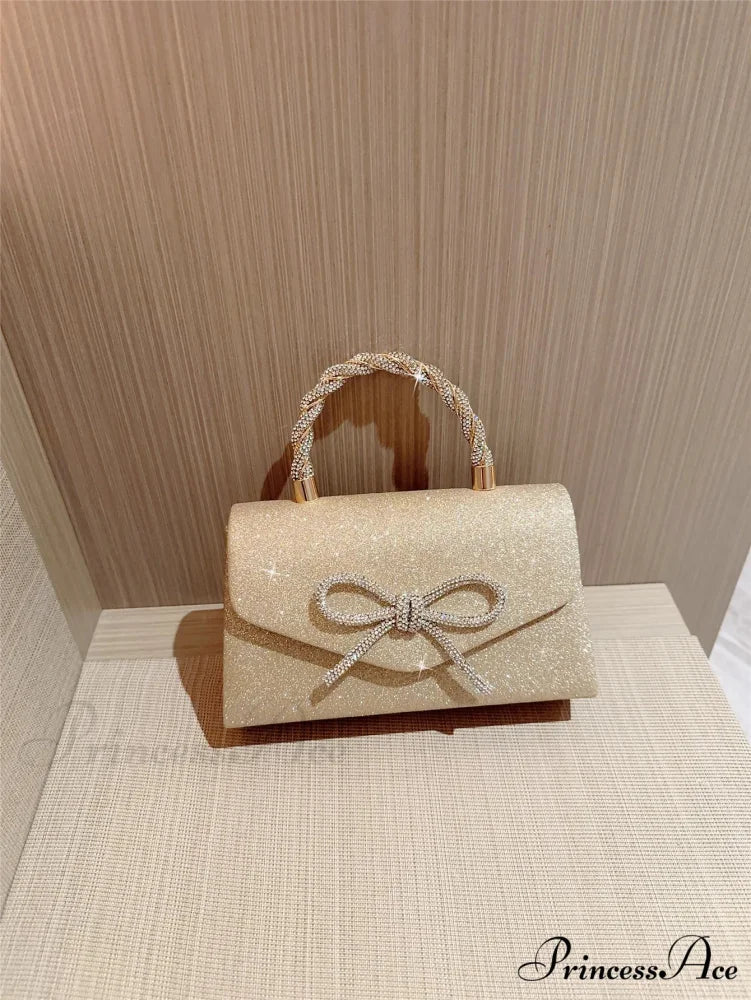 European American Sparkling Bow Link Purse