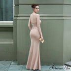 Evelyn strapless Stylish slit wrap dress