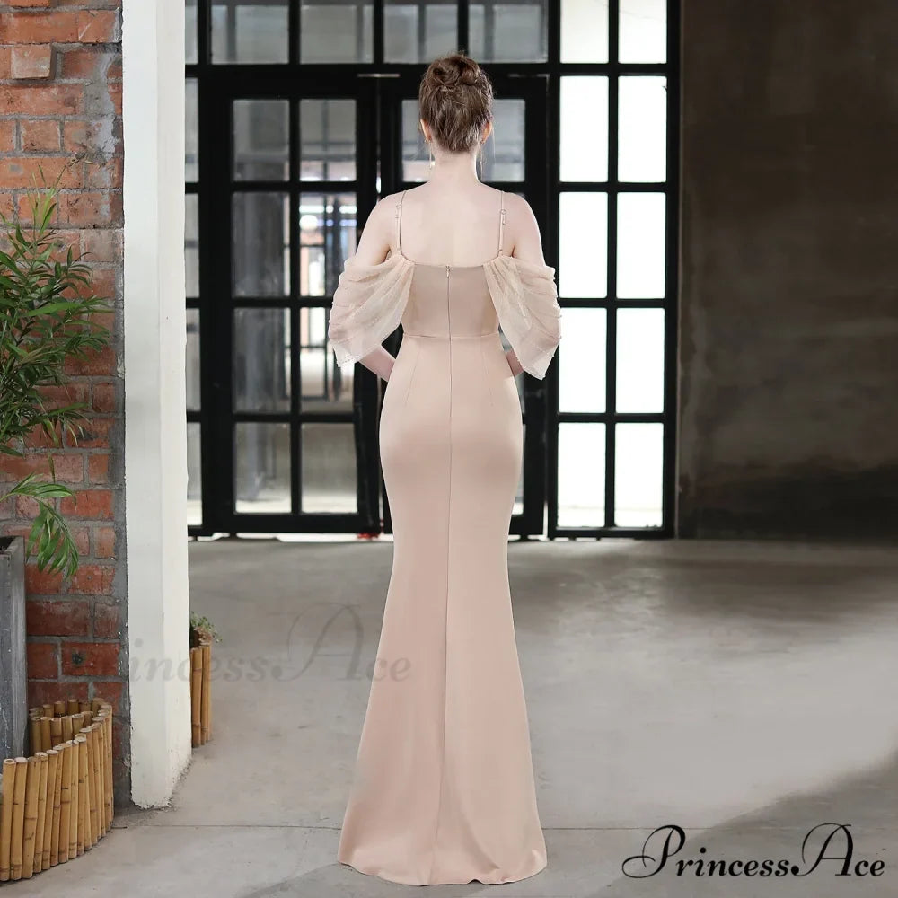 Evelyn V-Neck Off The Graceful Shoulder Mermaid Prom Dress