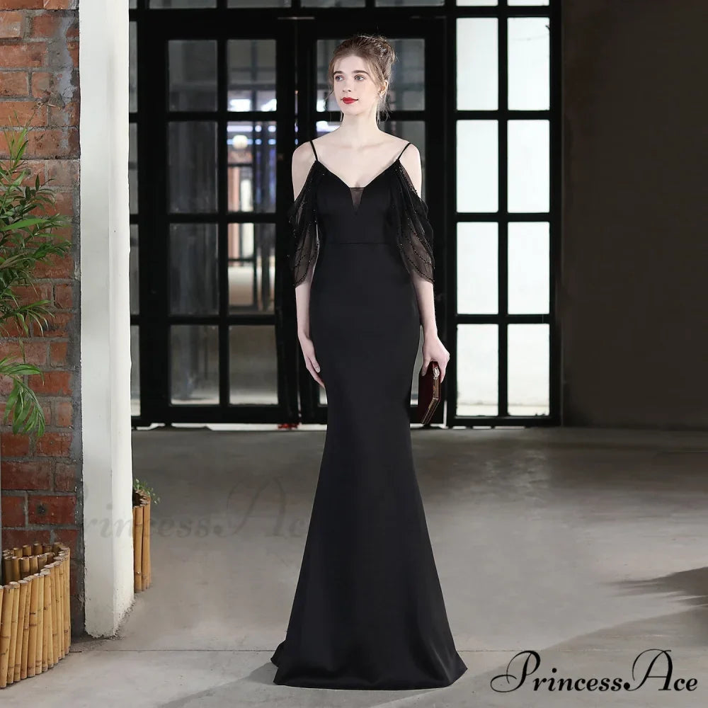 Evelyn V-Neck Off The Graceful Shoulder Mermaid Prom Dress