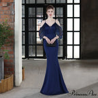 Evelyn V-Neck Off The Graceful Shoulder Mermaid Prom Dress