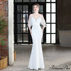 Evelyn V-Neck Off The Graceful Shoulder Mermaid Prom Dress