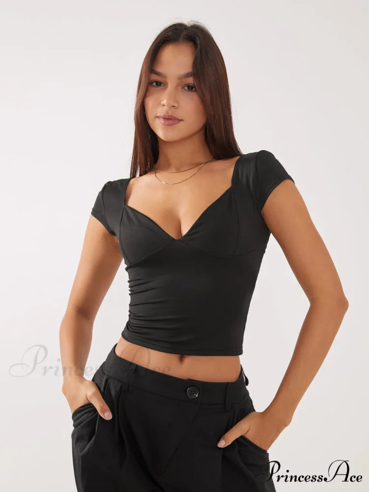 Everyday Cap Graceful Sleeve Crop Shirt