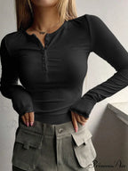 Everyday Rib Graceful Long Sleeve Top