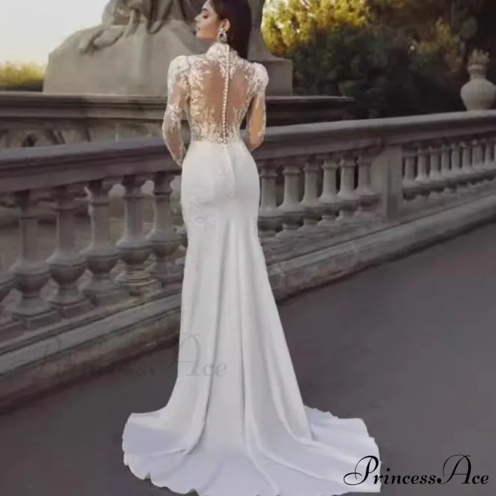 Extended Sleeve French Royalty Wedding Gown