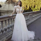 Extended Sleeve French Royalty Wedding Gown