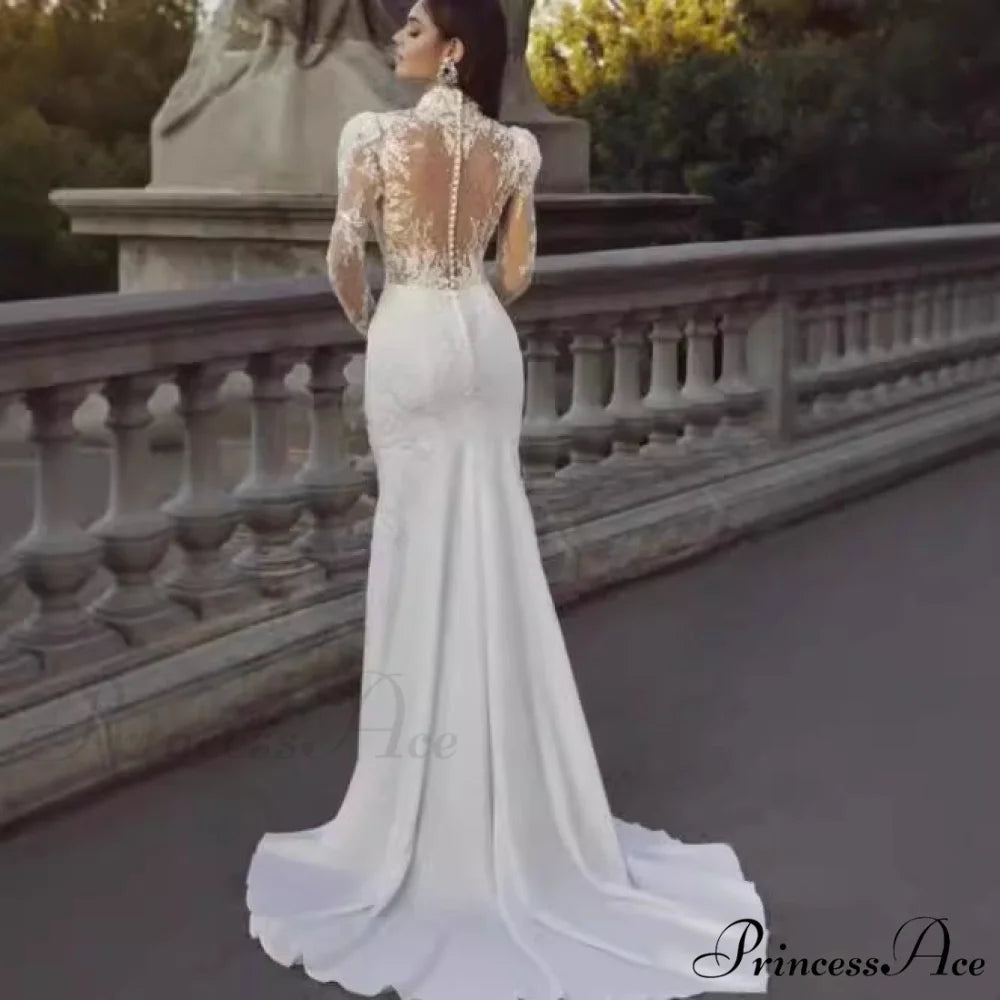 Extended Sleeve French Royalty Wedding Gown