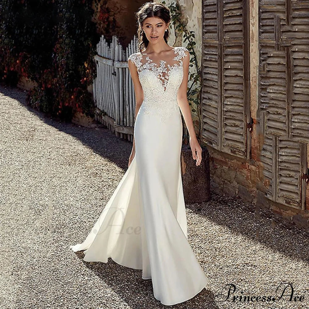 Extended Sleeve Siren Seductive Bridal Gown