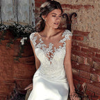 Extended Sleeve Siren Seductive Bridal Gown