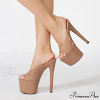 Extreme Peep-Toe 17CM Platform Sexy Slippers Modern Nightclub Party Stripper High Heel