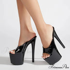 Extreme Peep-Toe 17CM Platform Sexy Slippers Modern Nightclub Party Stripper High Heel