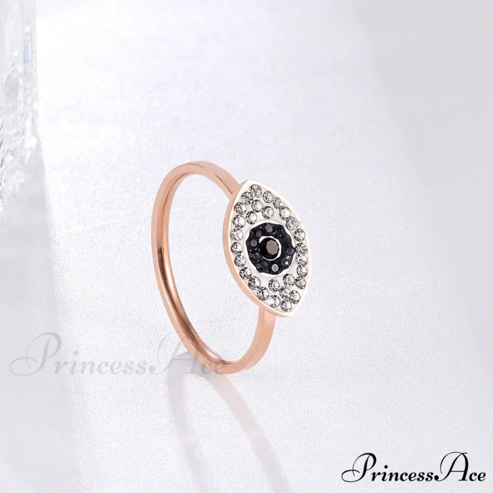 Eye of God Rose Gold 14k Titanium Steel Rings