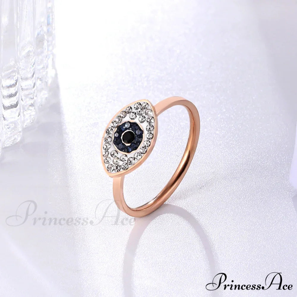 Eye of God Rose Gold 14k Titanium Steel Rings