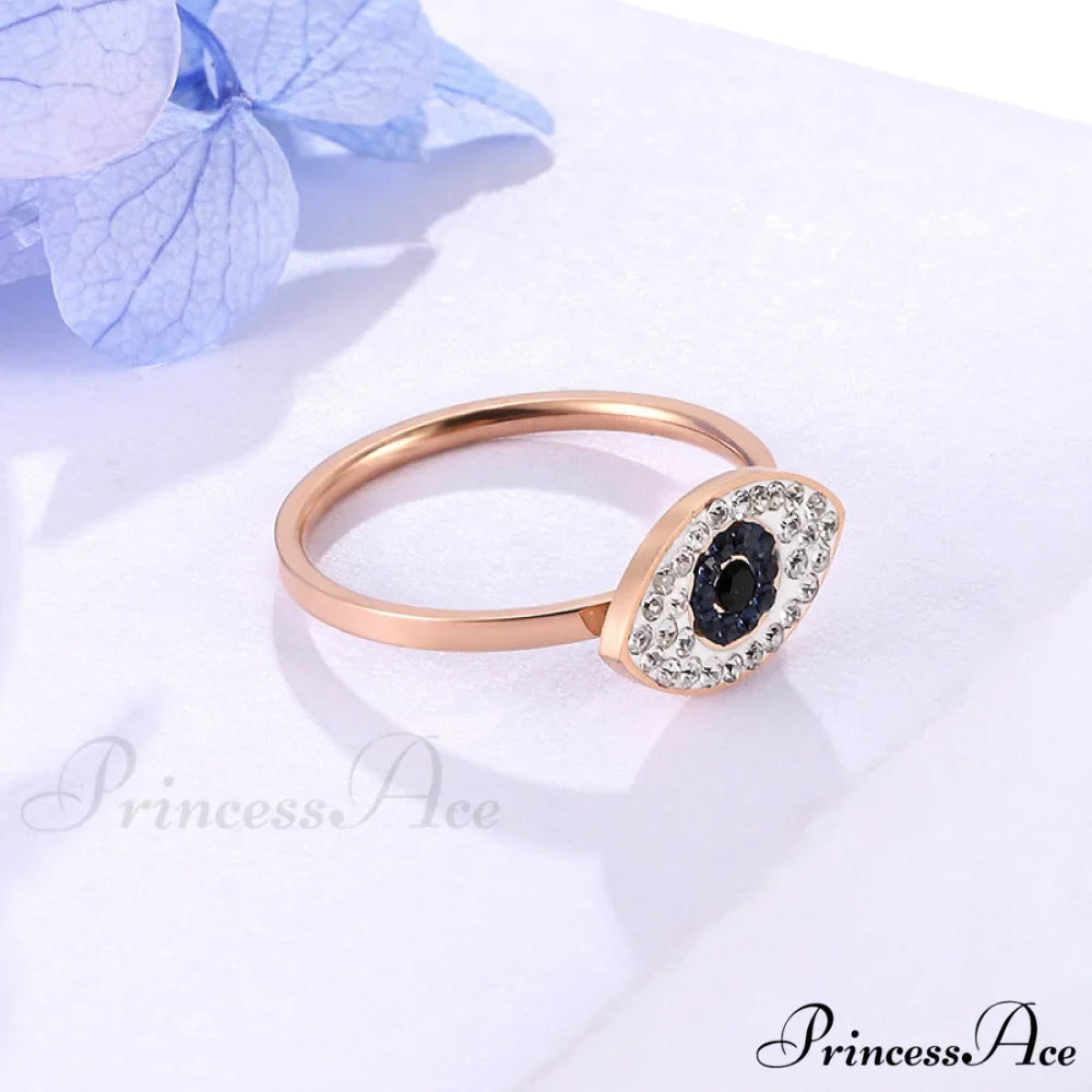 Eye of God Rose Gold 14k Titanium Steel Rings