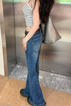 Dark Blue Low Rise Bootcut Jeans