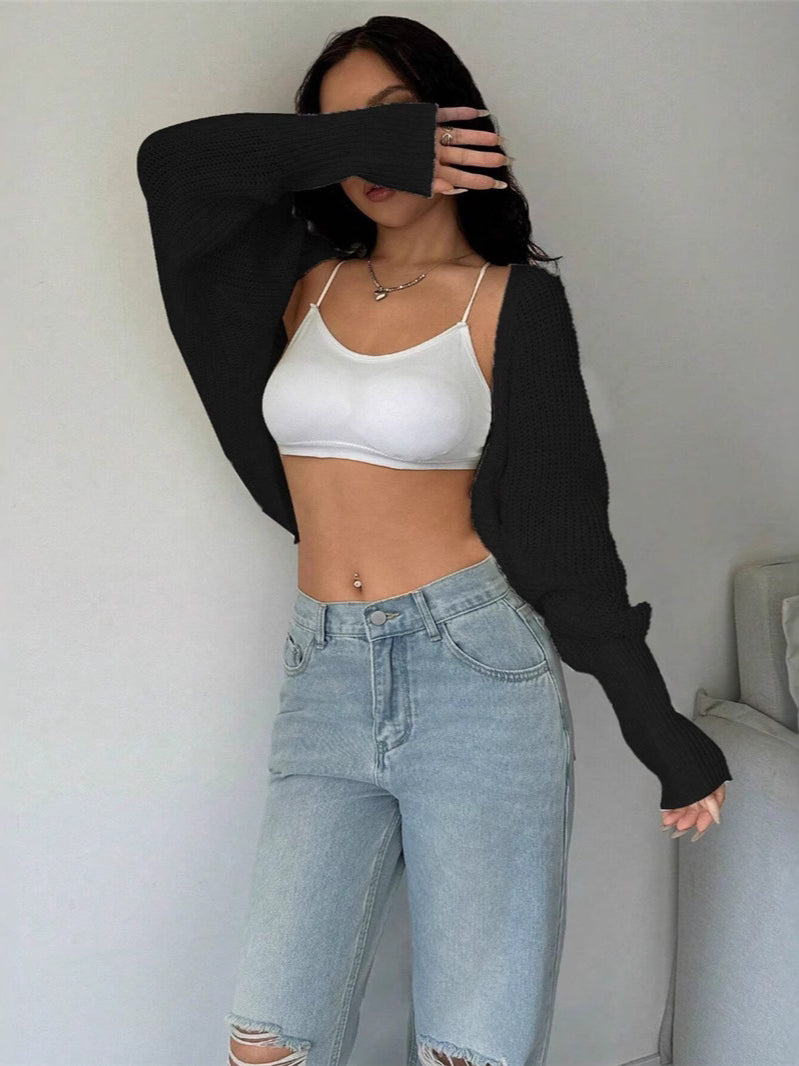 Loose Fit Knit Shrug Cardigan