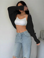 Loose Fit Knit Shrug Cardigan