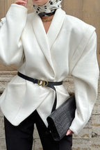 Vintage Wool Blend Belted Waist Coat