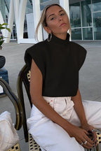 Vintage Turtleneck Short Sleeve Sweater