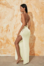 Solid Knit Cover Boho Dress