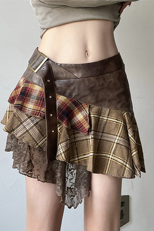 Wasteland Lace Asymmetrical Skirt