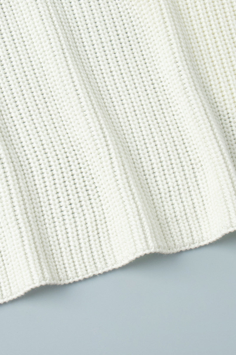 High Neck Loose Fit Knit Sweater