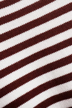 Ribbed Colorblock Striped Knit Sweater