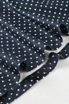 Black and White Polka Dot Sleeveless A-Line Mini Dress
