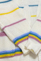 Rainbow Striped Loose Fit Knit Cardigan