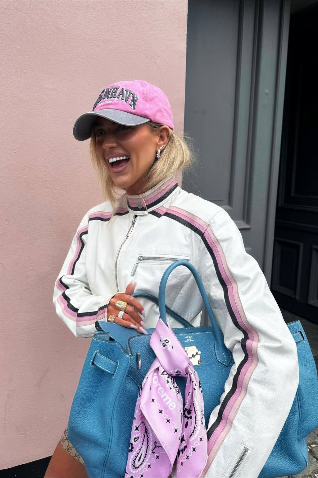 Colorblock Panel Faux Leather Coat