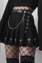 Dark Academia Utility Mini Skirt