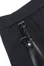 Double Zipper Gothic Split Skirt